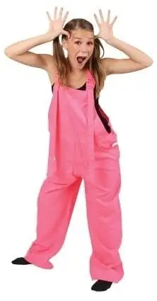 Fluor Pink Tuinbroek Kids